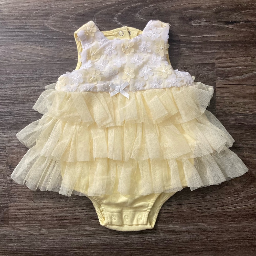 Yellow and White Fancy Onesie